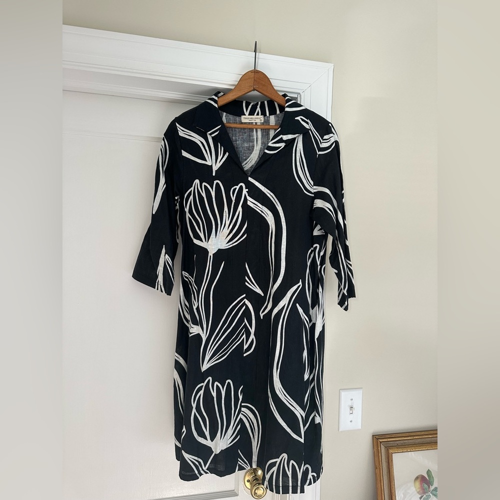 Linen Floral Dress